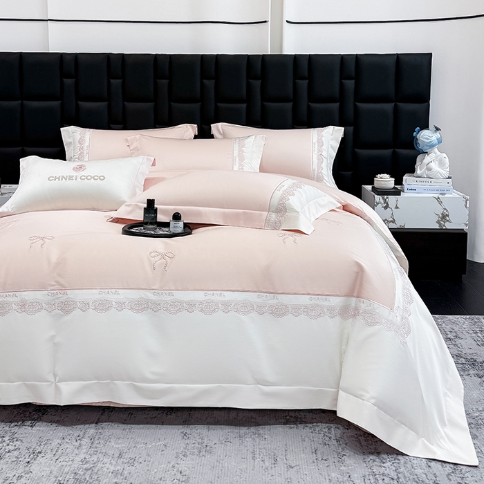 91家纺网 家纺一手货源 找家纺 （总）丞音家纺 2026新款A类少女公主风双股100支贡缎长绒棉四件套刺绣被套绣花床笠高档礼盒装