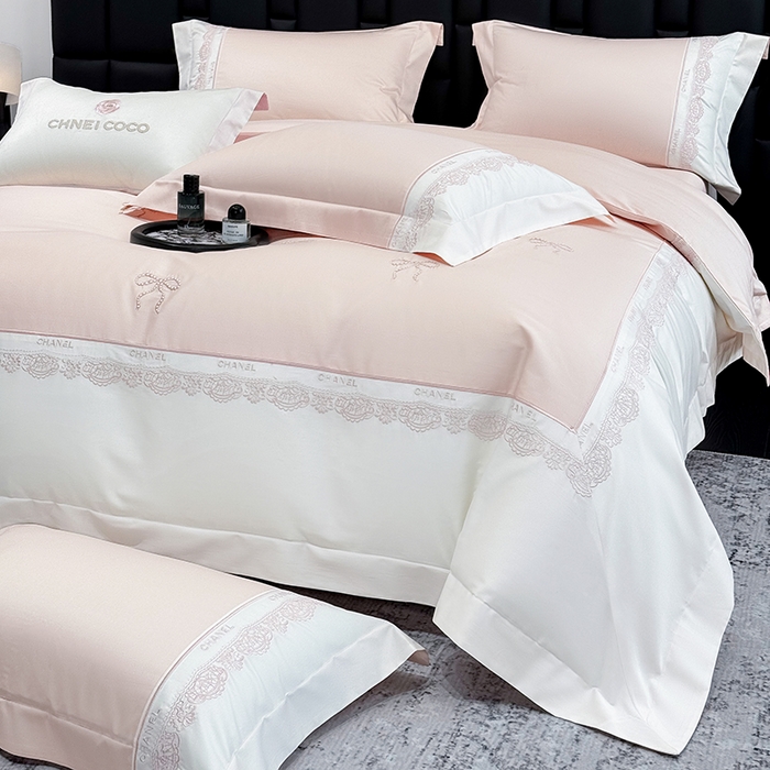 91家纺网 家纺一手货源 找家纺 （总）丞音家纺 2026新款A类少女公主风双股100支贡缎长绒棉四件套刺绣被套绣花床笠高档礼盒装