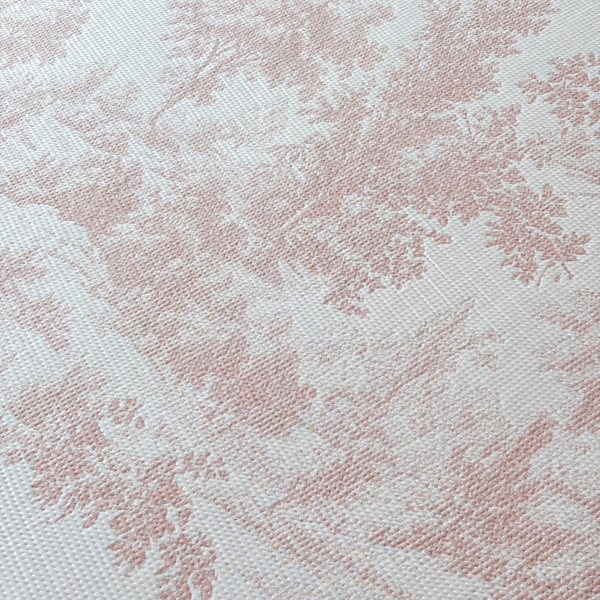 91家纺网 家纺一手货源 找家纺 金艾草 2026新款PE双面提花床裙凉席三件套 清新-粉色