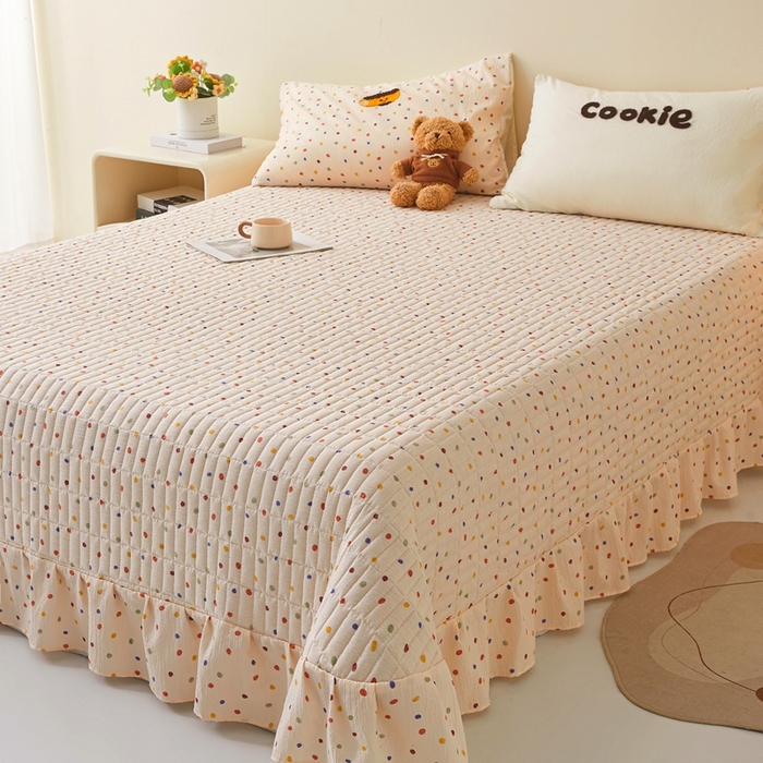 91家纺网 家纺一手货源 找家纺 麦空家居 2026新款木棉皱纱春夏被床盖四件套jelly cheese系列 毛巾卷