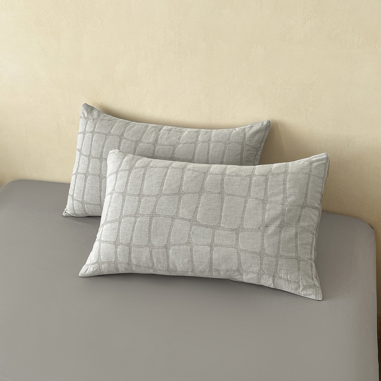 91家纺网 家纺一手货源 找家纺 吾诺家居 2026新款全棉纯棉大提花新疆棉花夏被夏凉被空调被四件套-石纹 石纹-浅灰