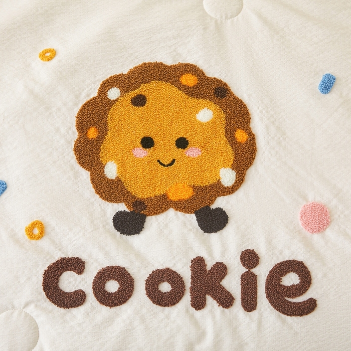 91家纺网 家纺一手货源 找家纺 麦空家居 2026新款木棉皱纱春夏被床盖四件套jelly cheese系列 曲奇