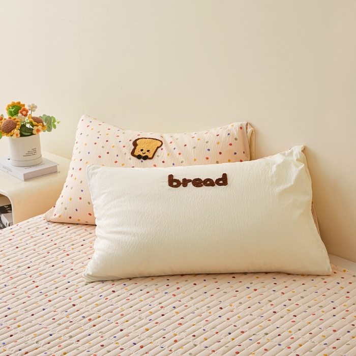 91家纺网 家纺一手货源 找家纺 麦空家居 2026新款木棉皱纱春夏被床盖四件套jelly cheese系列 吐司