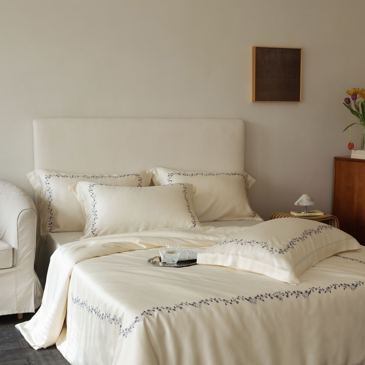 91家纺网 家纺一手货源 找家纺 （总）初拾 2026新款60支奥地利进口兰精天丝四件套—嘉丽斯