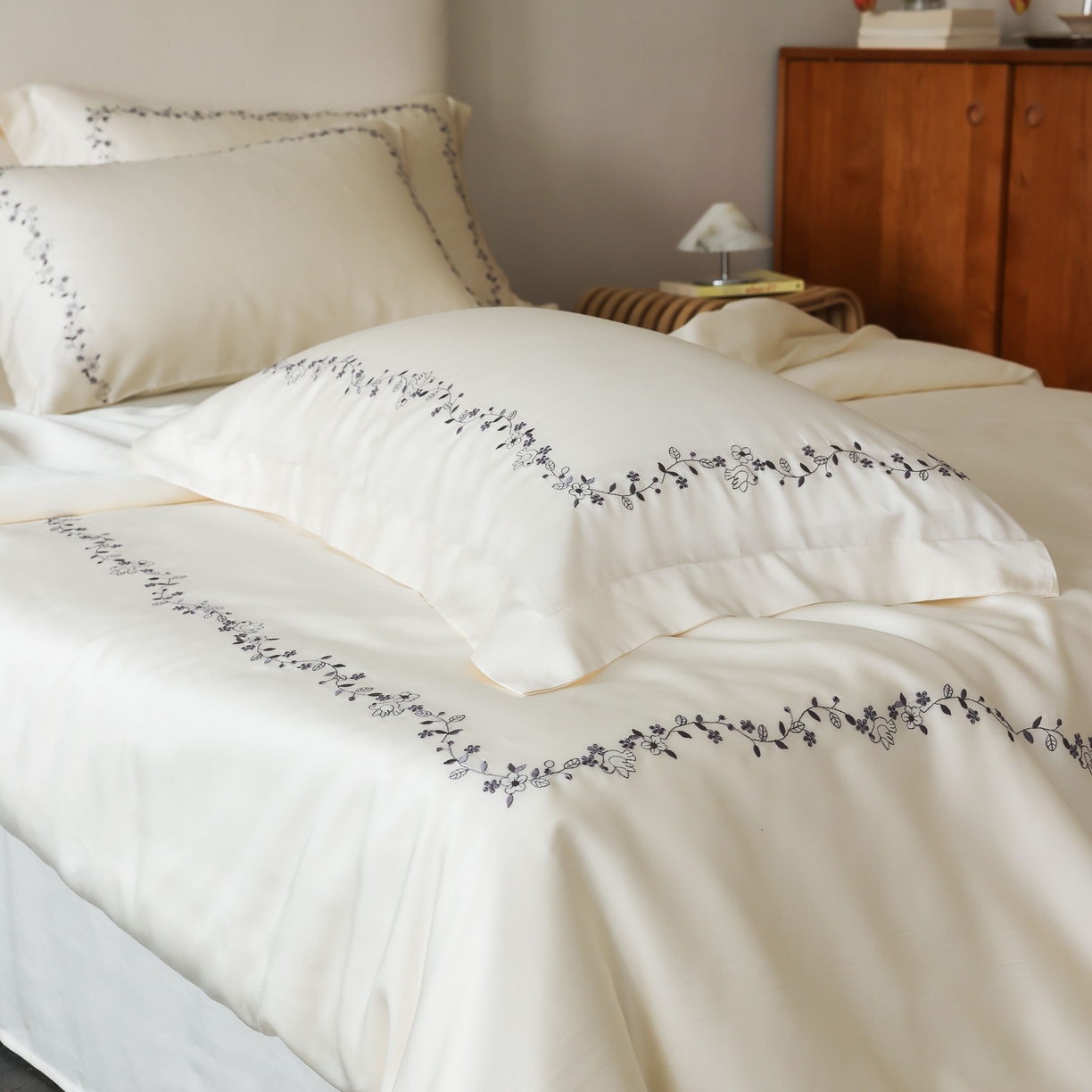 91家纺网 家纺一手货源 找家纺 （总）初拾 2026新款60支奥地利进口兰精天丝四件套—嘉丽斯