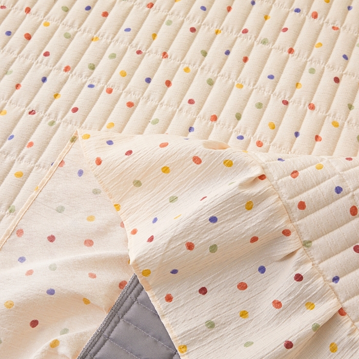 91家纺网 家纺一手货源 找家纺 麦空家居 2026新款木棉皱纱春夏被床盖四件套jelly cheese系列 组合图仅展示