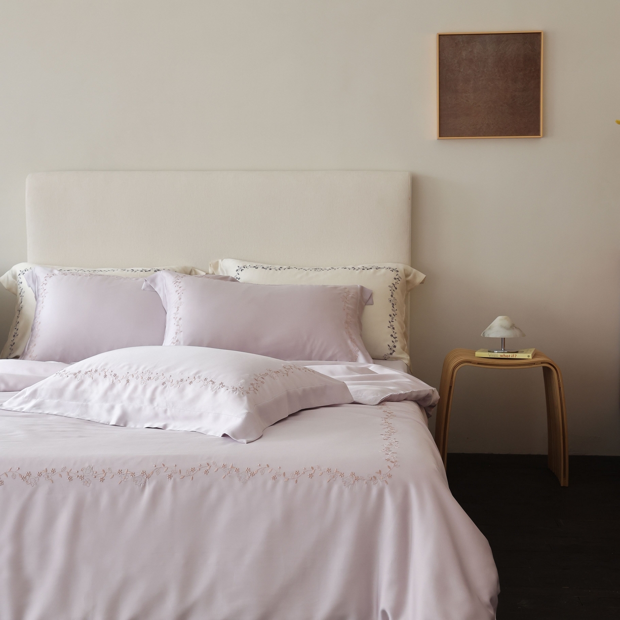 初拾 2026新款60支奥地利进口兰精天丝四件套—嘉丽斯 嘉丽斯-香草紫