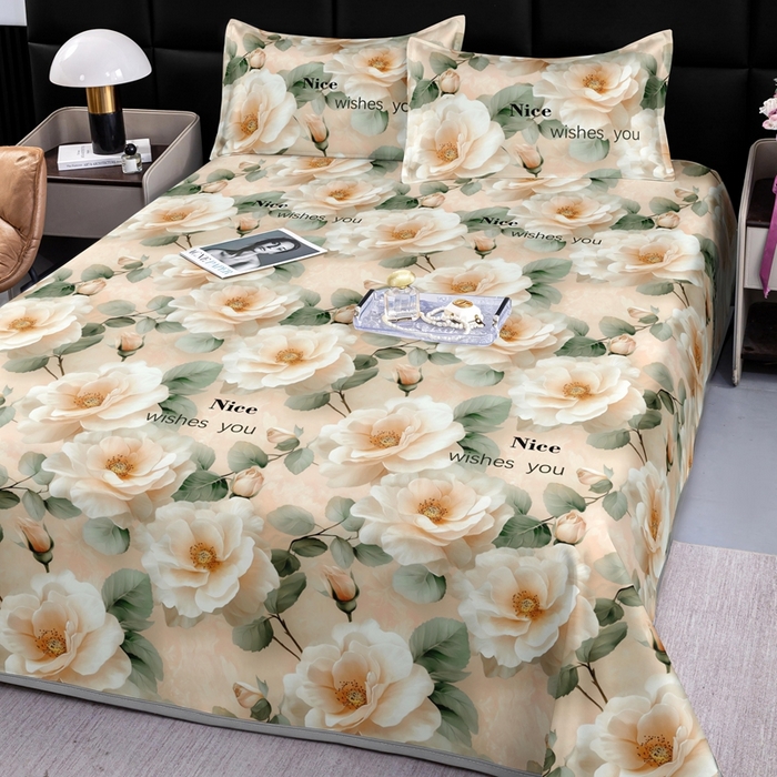 91家纺网 家纺一手货源 找家纺 （总）念家居 2026新款实物更立体5D立体数码印花凉感丝冰丝席凉席三件套