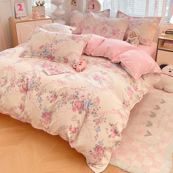 91家纺网 家纺一手货源 找家纺 （总）世爵 2026春夏新款亲肤磨毛印花四件套