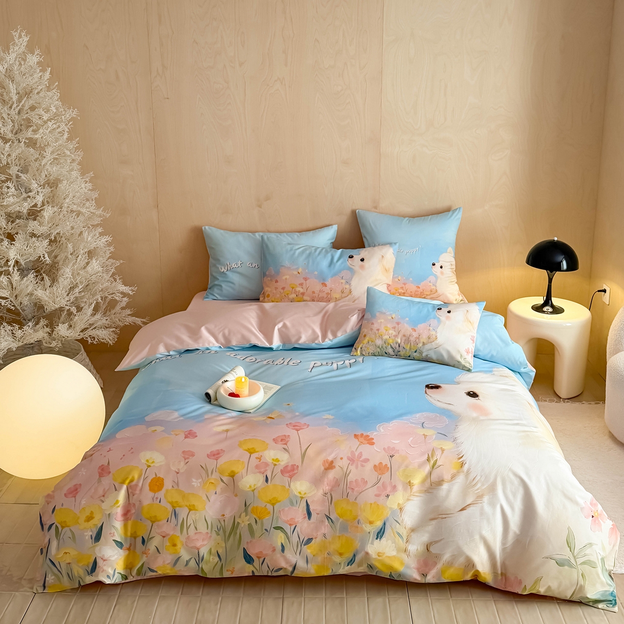 91家纺网 家纺一手货源 找家纺 （总）西西家居 2026新款100s数码印花款长绒棉四件套-春日治愈款