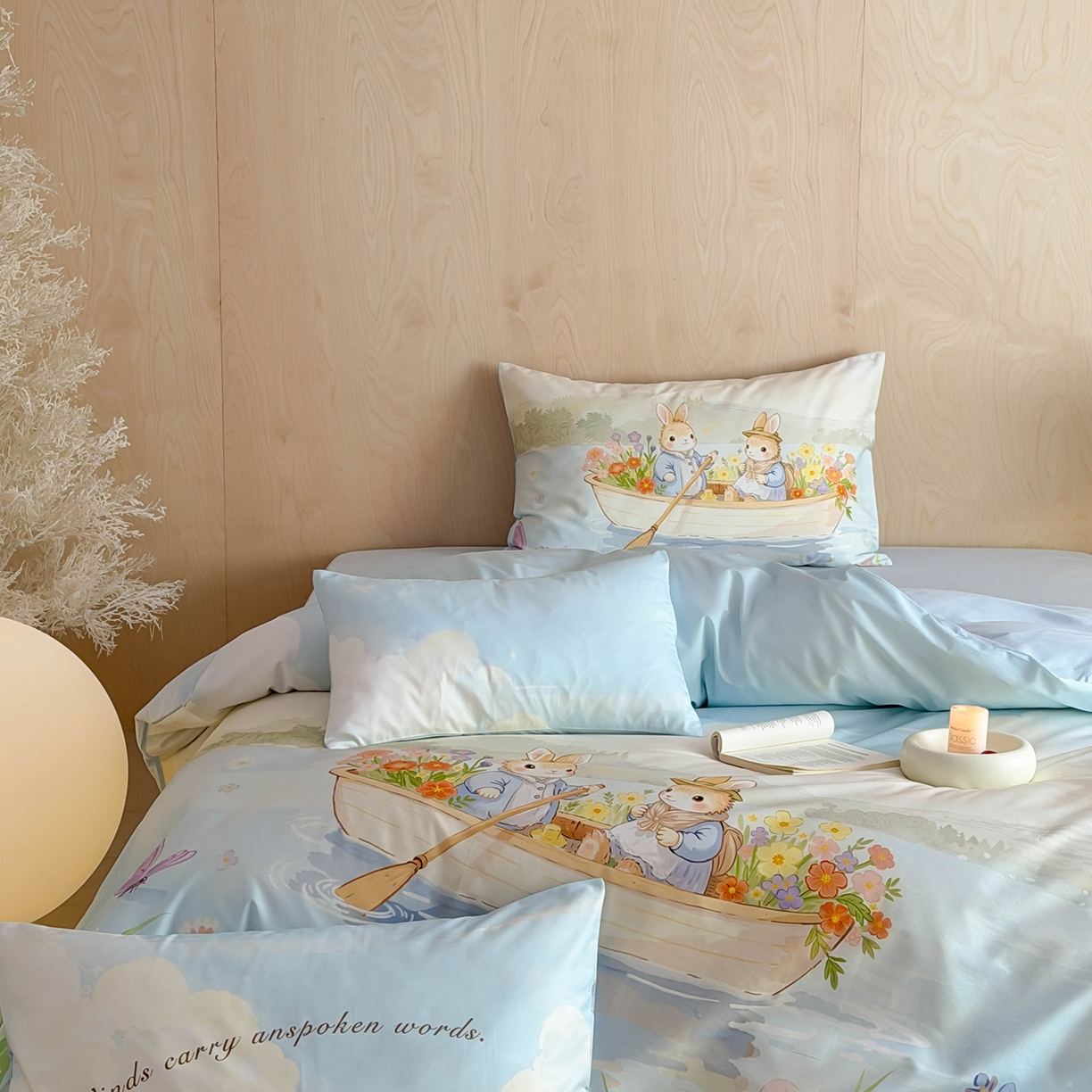 91家纺网 家纺一手货源 找家纺 （总）西西家居 2026新款100s数码印花款长绒棉四件套-春日治愈款