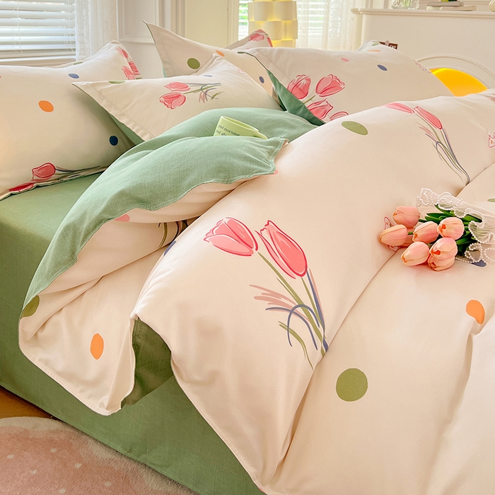 91家纺网 家纺一手货源 找家纺 （总）世爵 2026春夏新款亲肤磨毛印花四件套