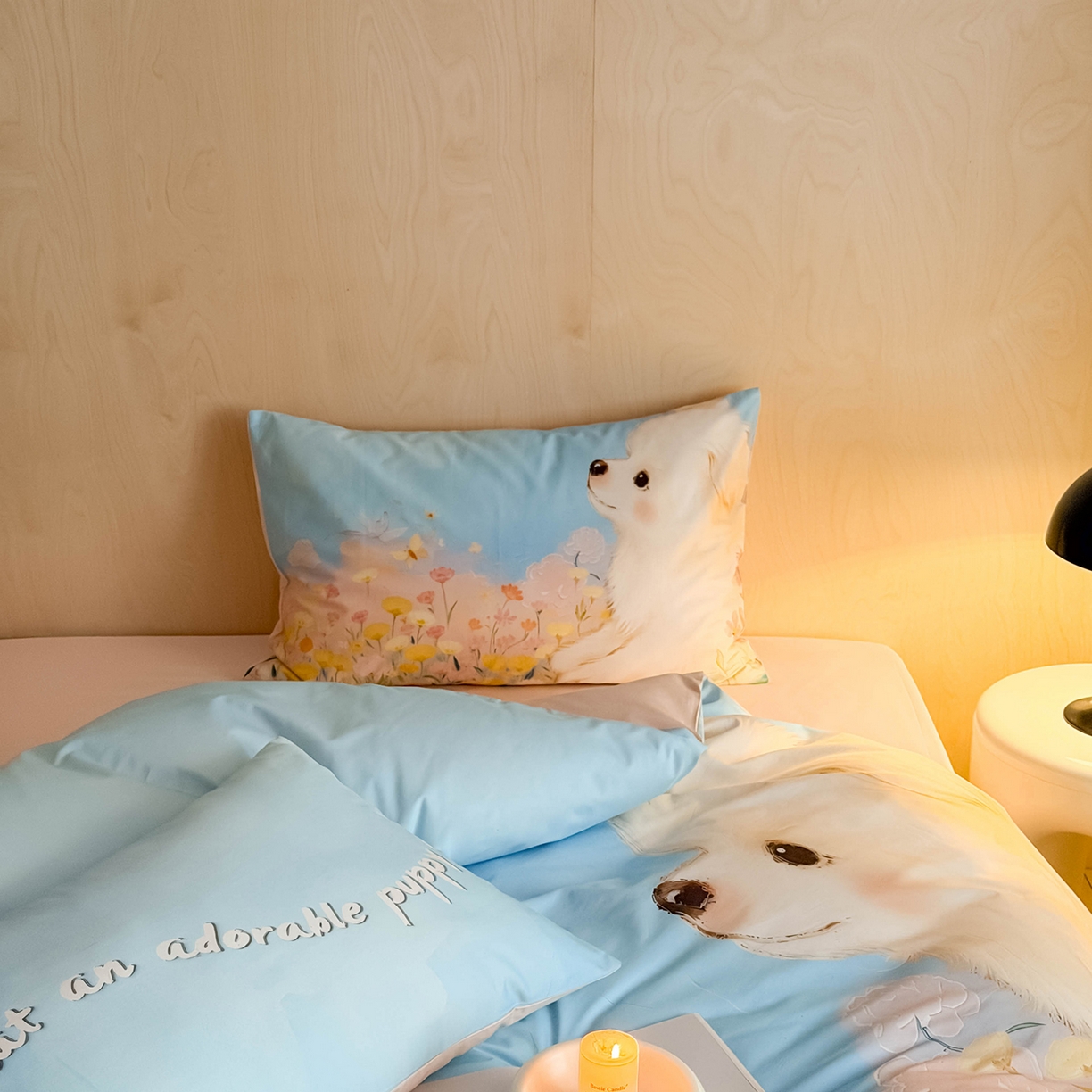 91家纺网 家纺一手货源 找家纺 西西家居 2026新款100s数码印花款长绒棉四件套-春日治愈款 博美