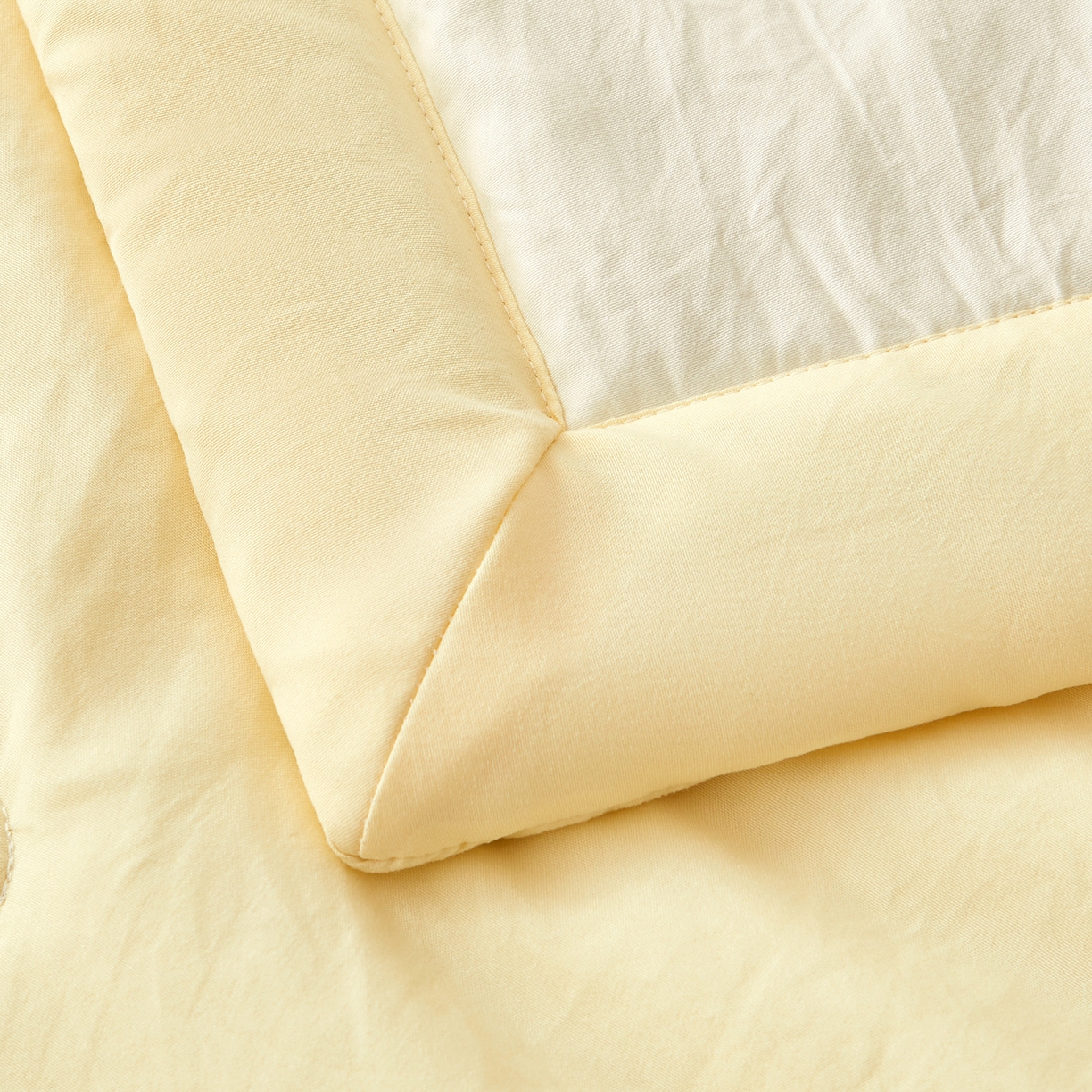 91家纺网 家纺一手货源 找家纺 晓时候 2026新款无印风水洗棉新疆棉花被夏被夏凉被空调被子 素夏-白黄