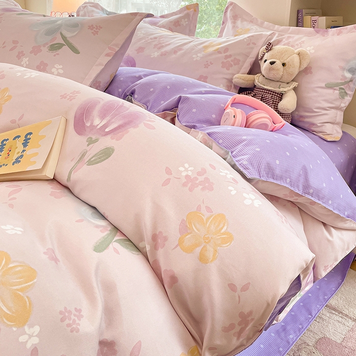 91家纺网 家纺一手货源 找家纺 （总）世爵 2026春夏新款亲肤磨毛印花四件套