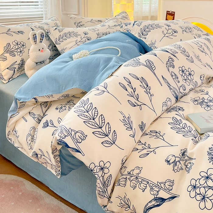 91家纺网 家纺一手货源 找家纺 （总）世爵 2026春夏新款亲肤磨毛印花四件套