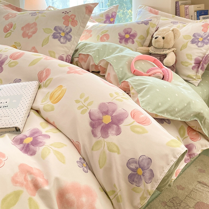 91家纺网 家纺一手货源 找家纺 （总）世爵 2026春夏新款亲肤磨毛印花四件套