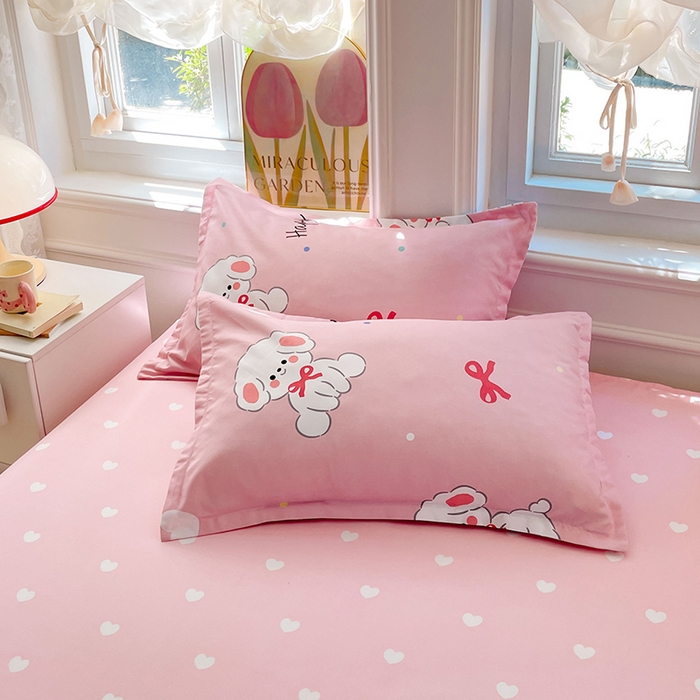 91家纺网 家纺一手货源 找家纺 世爵 2026春夏新款亲肤磨毛印花四件套 温暖萌宝