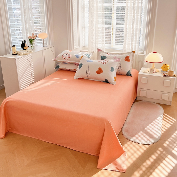 91家纺网 家纺一手货源 找家纺 世爵 2026春夏新款亲肤磨毛印花四件套 甜心小兔