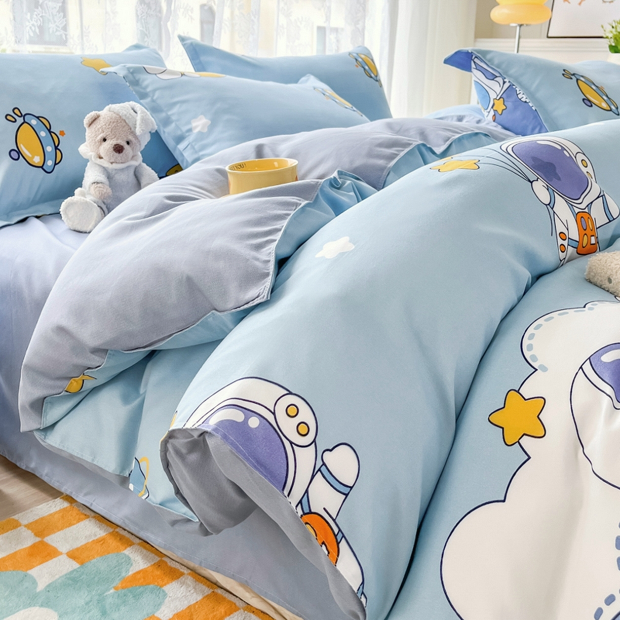 91家纺网 家纺一手货源 找家纺 （总）世爵 2026春夏新款亲肤磨毛印花四件套