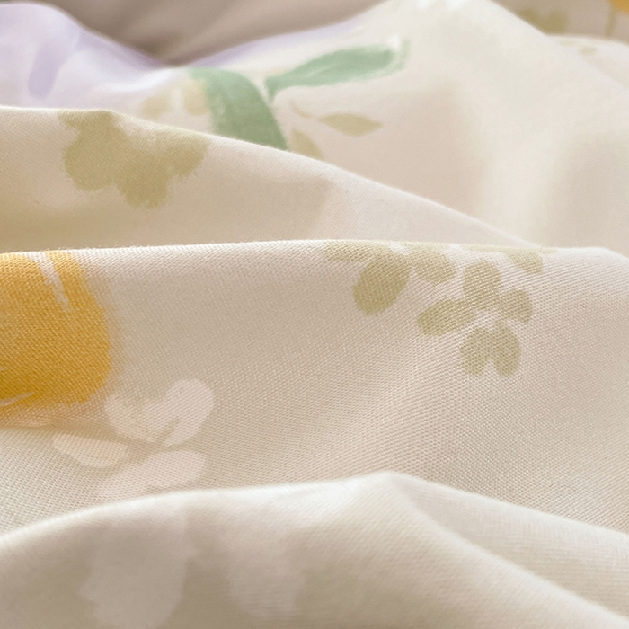 91家纺网 家纺一手货源 找家纺 世爵 2026春夏新款亲肤磨毛印花四件套 晴光花叙绿