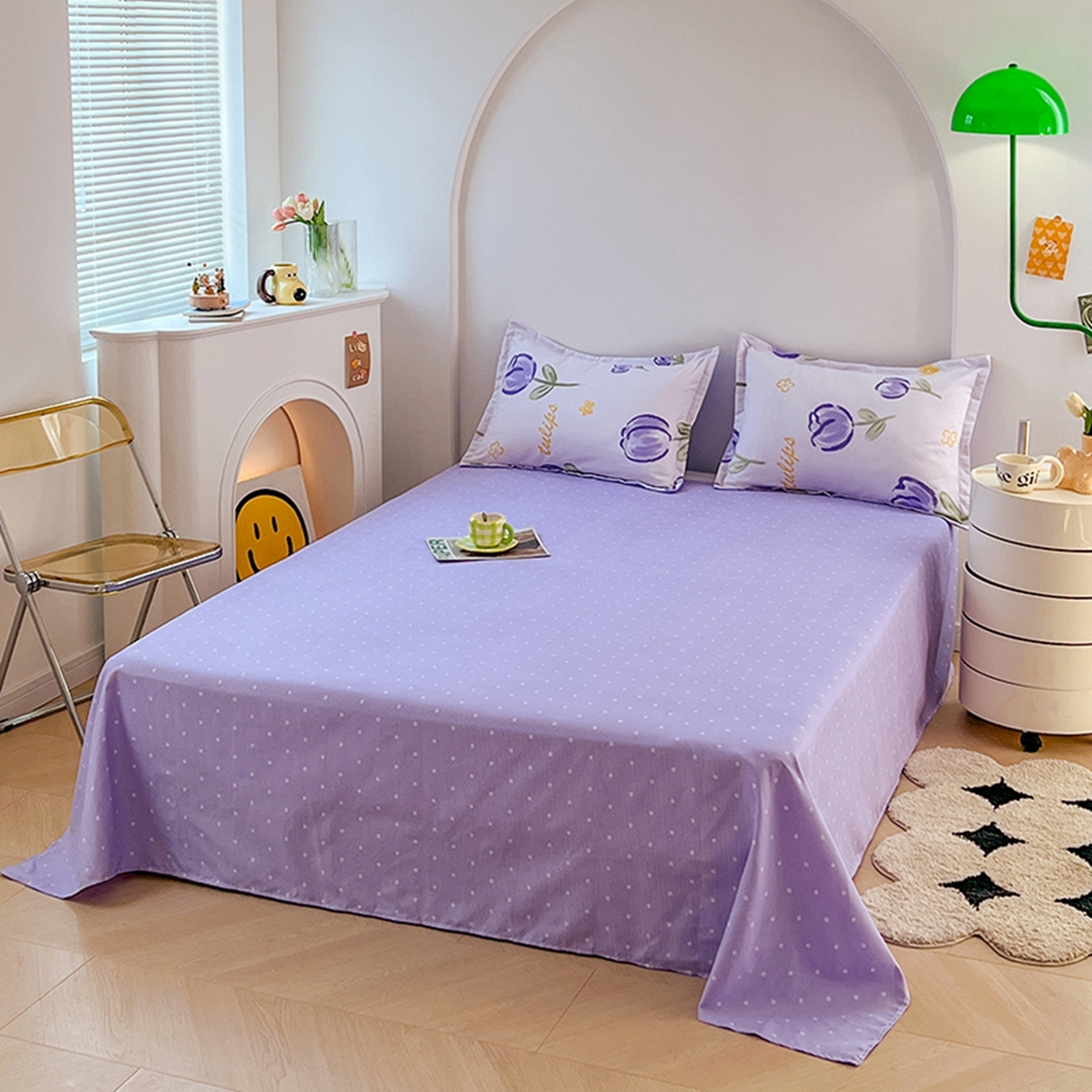 91家纺网 家纺一手货源 找家纺 世爵 2026春夏新款亲肤磨毛印花四件套 郁金花海