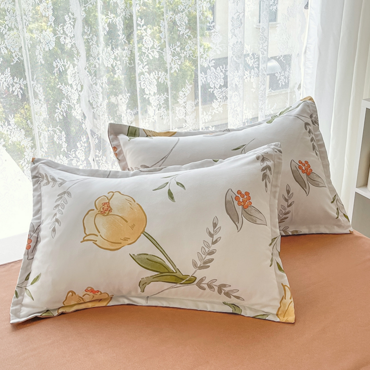 91家纺网 家纺一手货源 找家纺 世爵 2026春夏新款亲肤磨毛印花四件套 郁金香