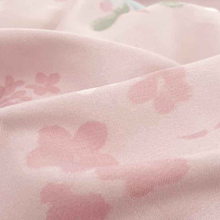 91家纺网 家纺一手货源 找家纺 世爵 2026春夏新款亲肤磨毛印花四件套 晴光花叙粉