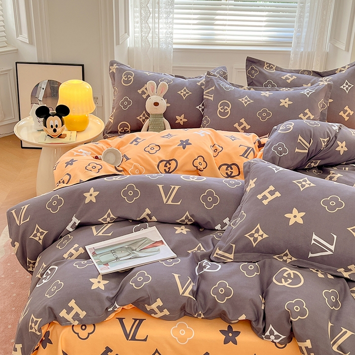 91家纺网 家纺一手货源 找家纺 世爵 2026春夏新款亲肤磨毛印花四件套 新泽西