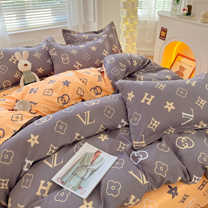 91家纺网 家纺一手货源 找家纺 世爵 2026春夏新款亲肤磨毛印花四件套 新泽西