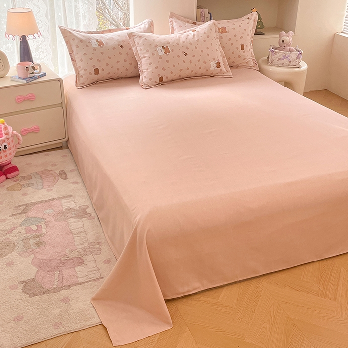 91家纺网 家纺一手货源 找家纺 世爵 2026春夏新款亲肤磨毛印花四件套 甜喵语