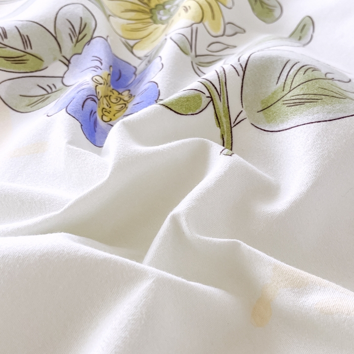 91家纺网 家纺一手货源 找家纺 世爵 2026春夏新款亲肤磨毛印花四件套 手绘春天