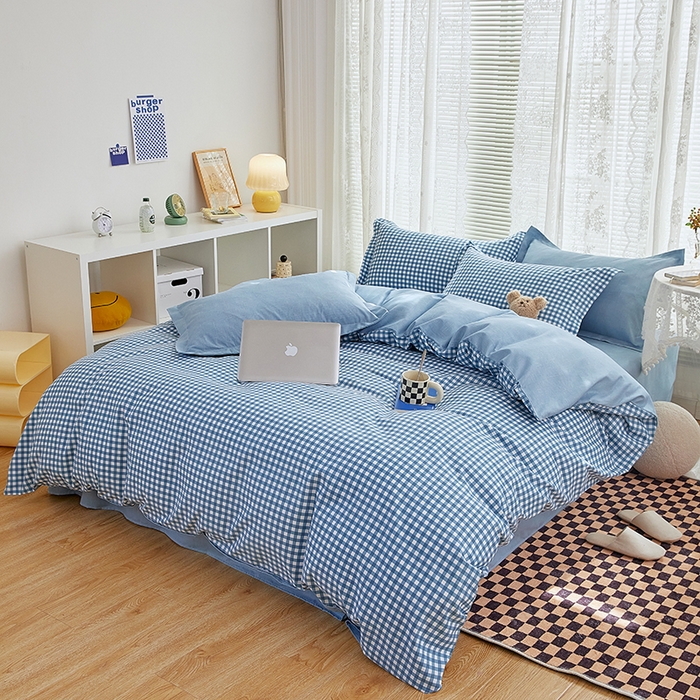 91家纺网 家纺一手货源 找家纺 世爵 2026春夏新款亲肤磨毛印花四件套 优格兰