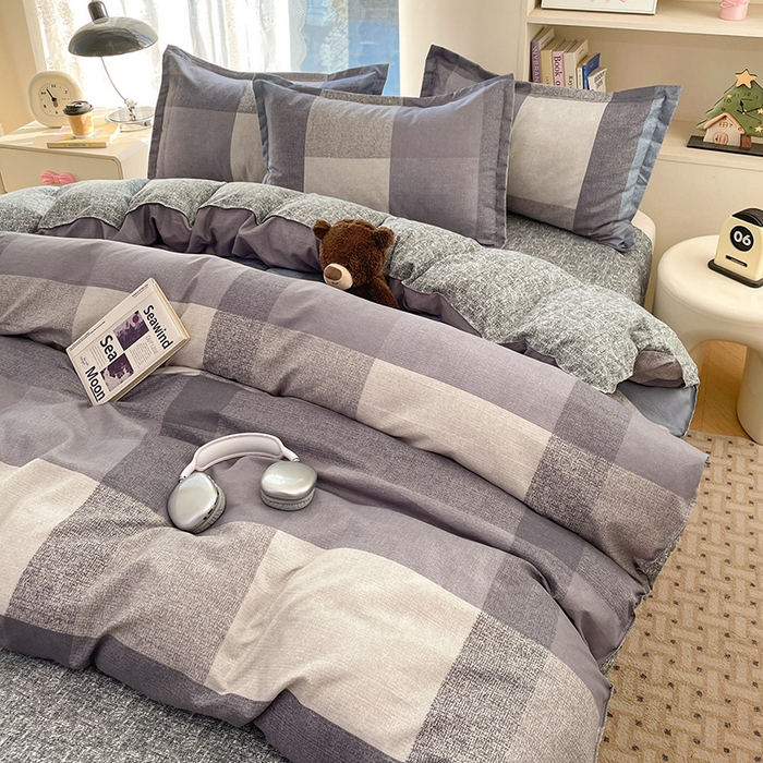 91家纺网 家纺一手货源 找家纺 世爵 2026春夏新款亲肤磨毛印花四件套 文森格