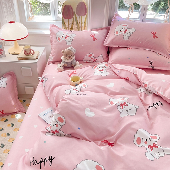 91家纺网 家纺一手货源 找家纺 世爵 2026春夏新款亲肤磨毛印花四件套 温暖萌宝