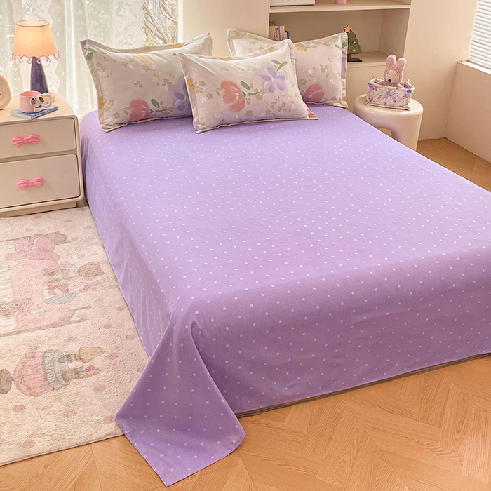 91家纺网 家纺一手货源 找家纺 世爵 2026春夏新款亲肤磨毛印花四件套 晴光花叙绿