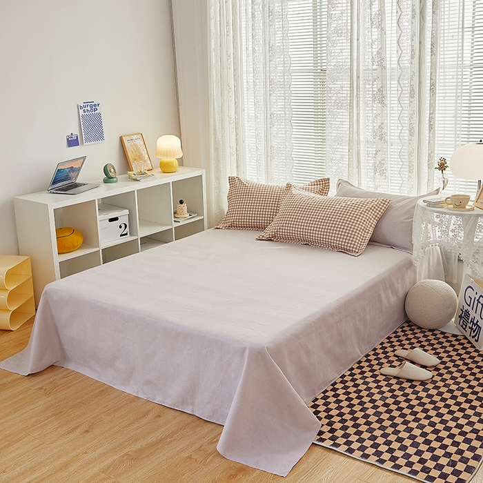 91家纺网 家纺一手货源 找家纺 世爵 2026春夏新款亲肤磨毛印花四件套 优格咖