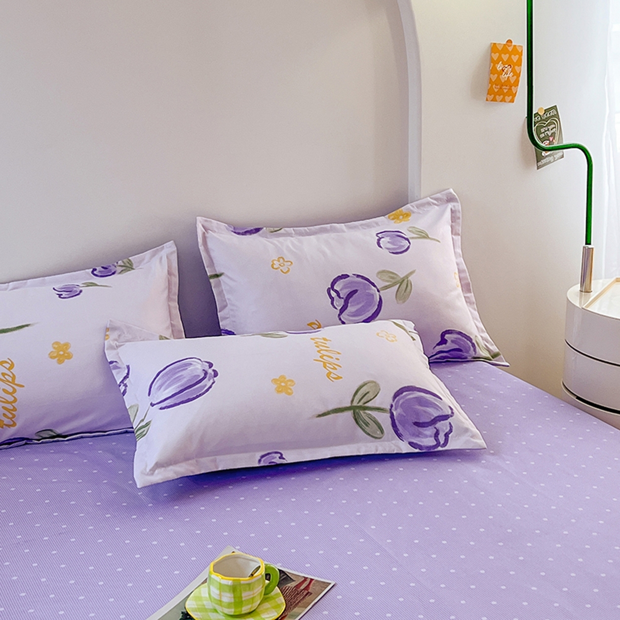 91家纺网 家纺一手货源 找家纺 世爵 2026春夏新款亲肤磨毛印花四件套 郁金花海