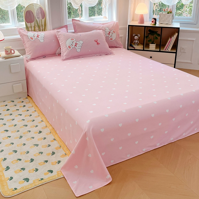 91家纺网 家纺一手货源 找家纺 世爵 2026春夏新款亲肤磨毛印花四件套 温暖萌宝