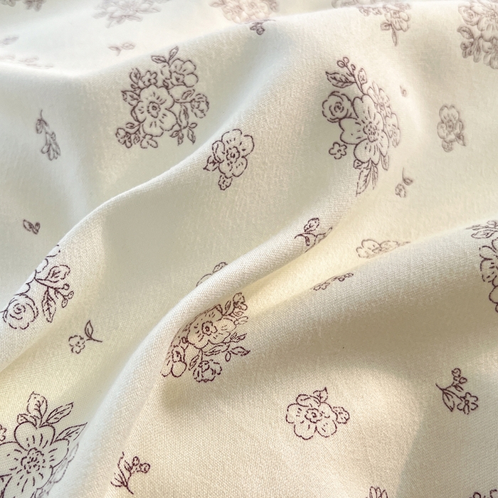 91家纺网 家纺一手货源 找家纺 世爵 2026春夏新款亲肤磨毛印花四件套 素卉 米黄