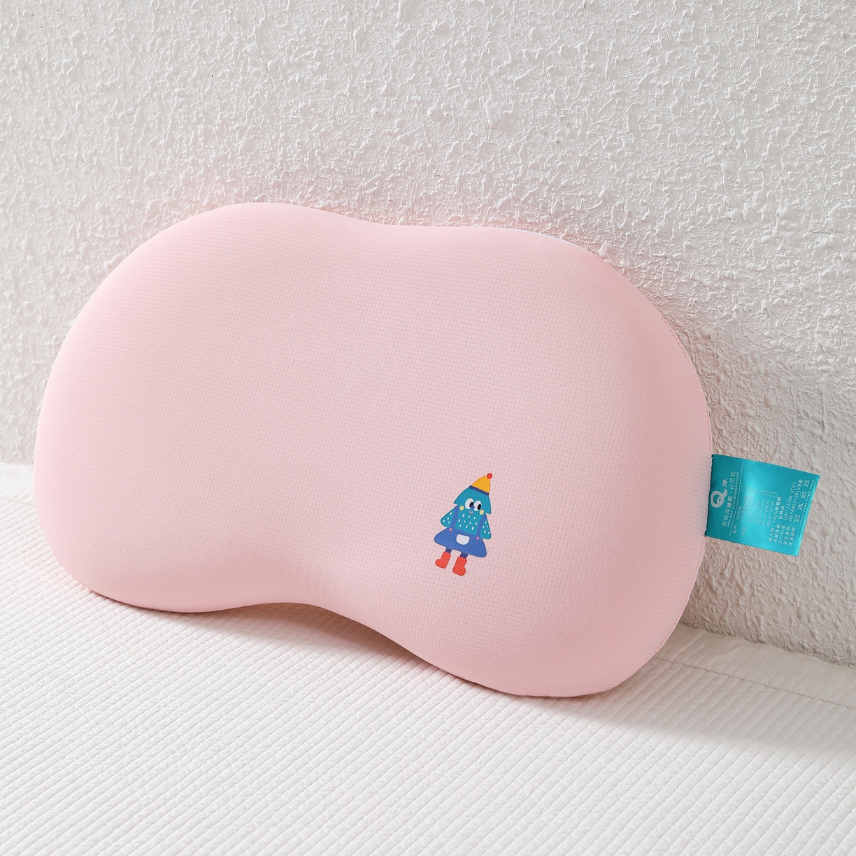 91家纺网 家纺一手货源 找家纺 （总）芯洲 2026春夏新款贴纸可爱儿童冰丝华夫格记忆枕头