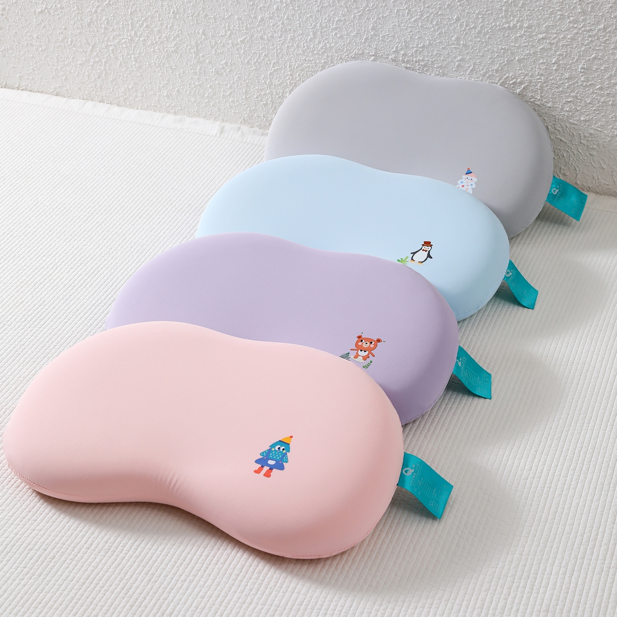 91家纺网 家纺一手货源 找家纺 （总）芯洲 2026春夏新款贴纸可爱儿童冰丝华夫格记忆枕头