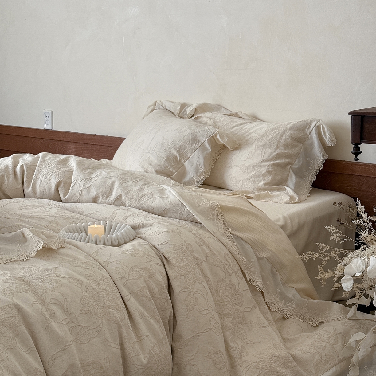 91家纺网 家纺一手货源 找家纺 （总）MIU缪家居 2026新款色织提花棉麻四件套-月光织锦