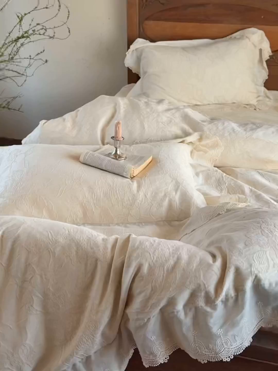 91家纺网 家纺一手货源 找家纺 MIU缪家居 2026新款色织提花棉麻四件套-月光织锦 本色