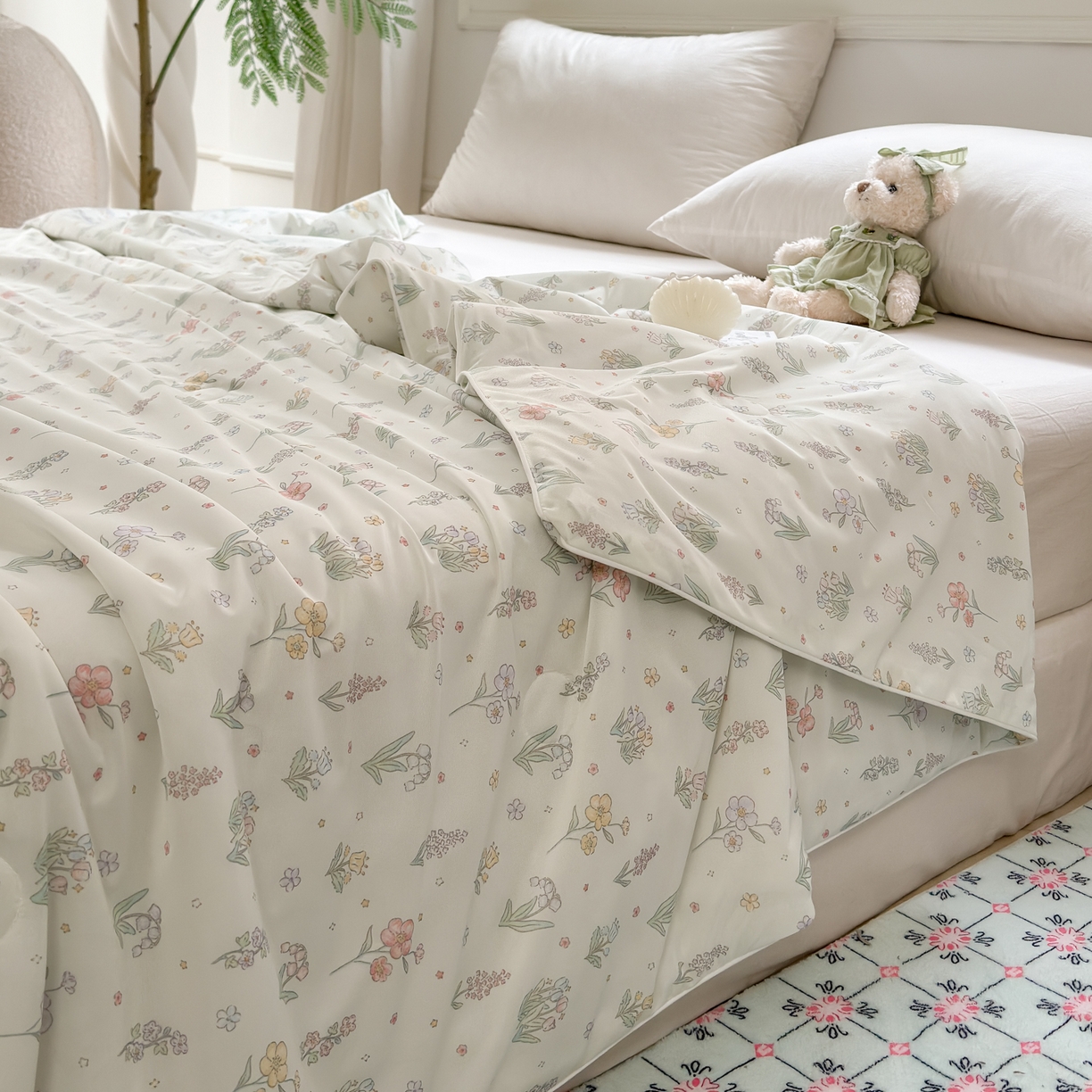 91家纺网 家纺一手货源 找家纺 雯雨家纺 2026新款A类凉感丝夏被夏凉被空调被 春絮