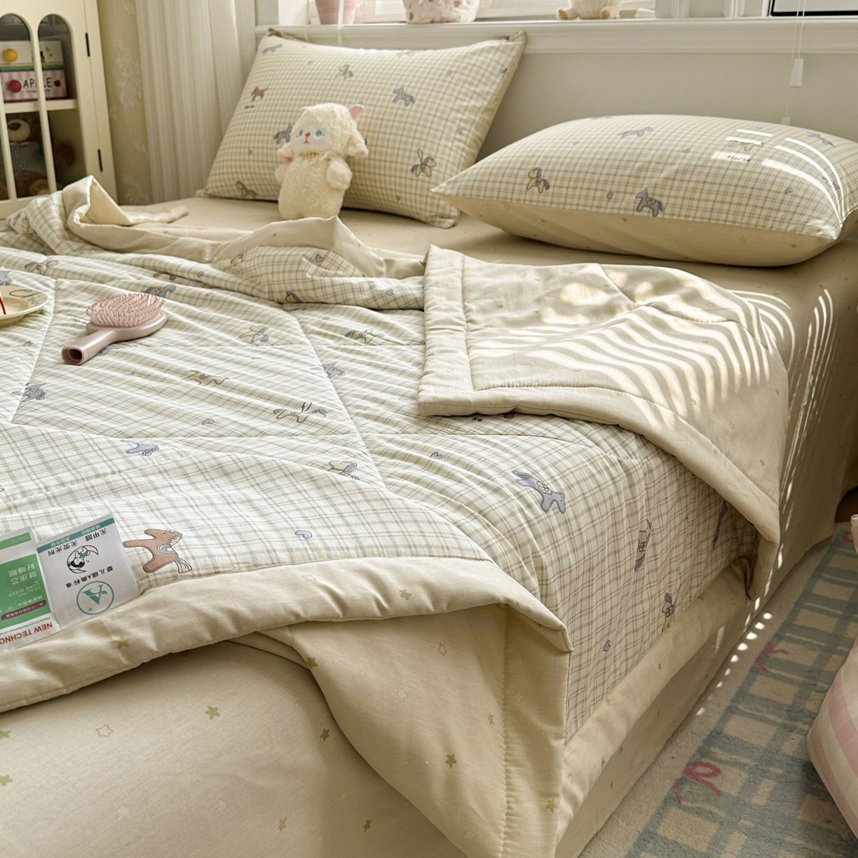 91家纺网 家纺一手货源 找家纺 棉森家纺 2026春夏新款全棉纯棉棉花夏被夏凉被空调被-风格一 马到成功