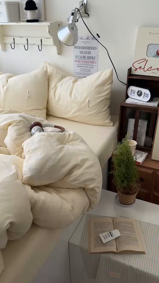 91家纺网 家纺一手货源 找家纺 （总）艾特你 2026新款亚麻风纯色无印四件套