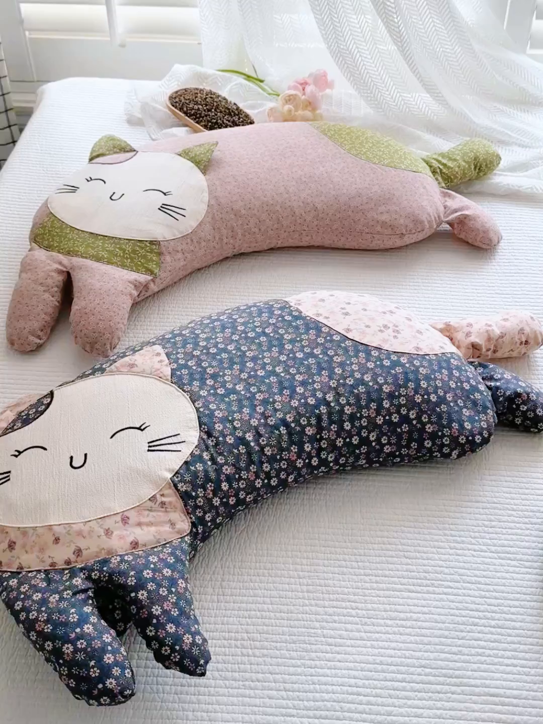 91家纺网 家纺一手货源 找家纺 （总）芯洲 2026年新款卡通猫咪造型可爱抱枕荞麦枕枕头枕芯