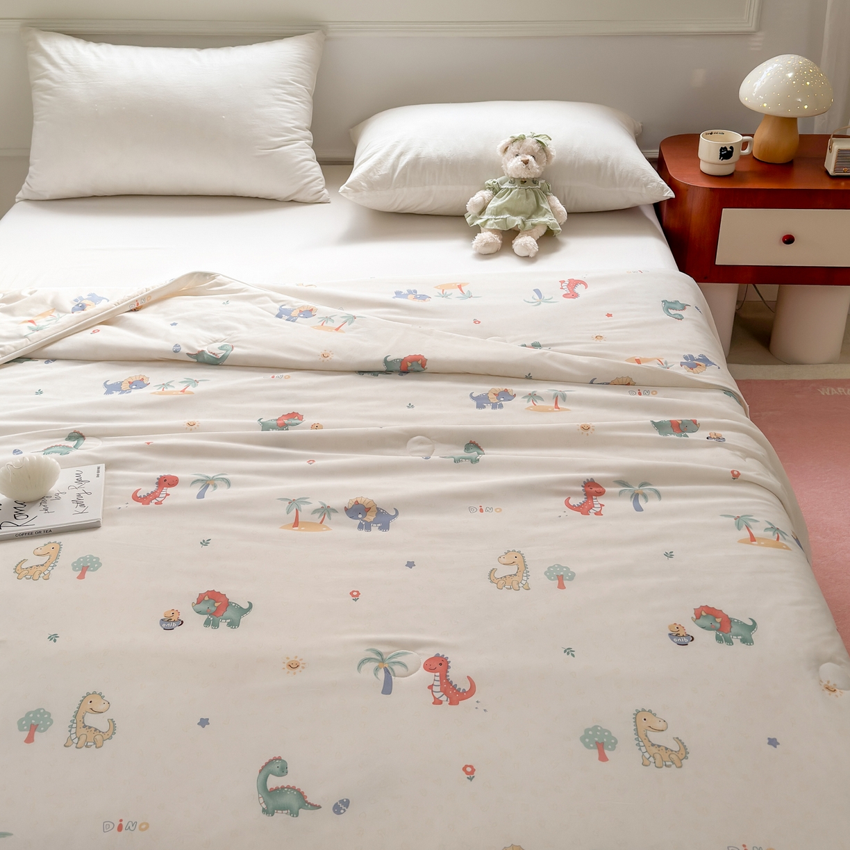 91家纺网 家纺一手货源 找家纺 雯雨家纺 2026新款A类凉感丝夏被夏凉被空调被 假日恐龙