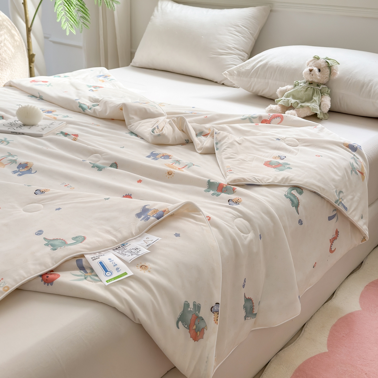 91家纺网 家纺一手货源 找家纺 雯雨家纺 2026新款A类凉感丝夏被夏凉被空调被 假日恐龙